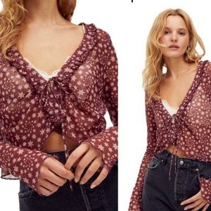 Free People Marne Mesh Tie Top